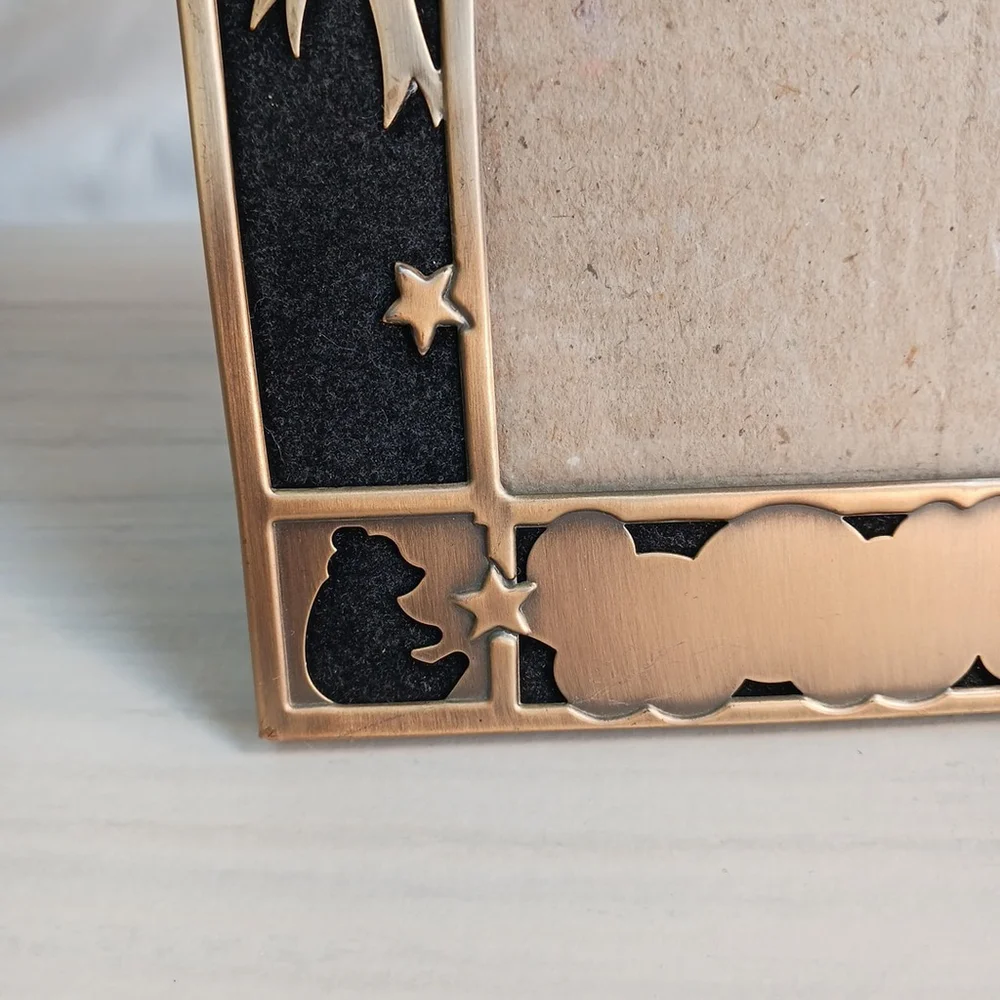 Sun Stars Metal Brushed Gold Picture Frame 5x7